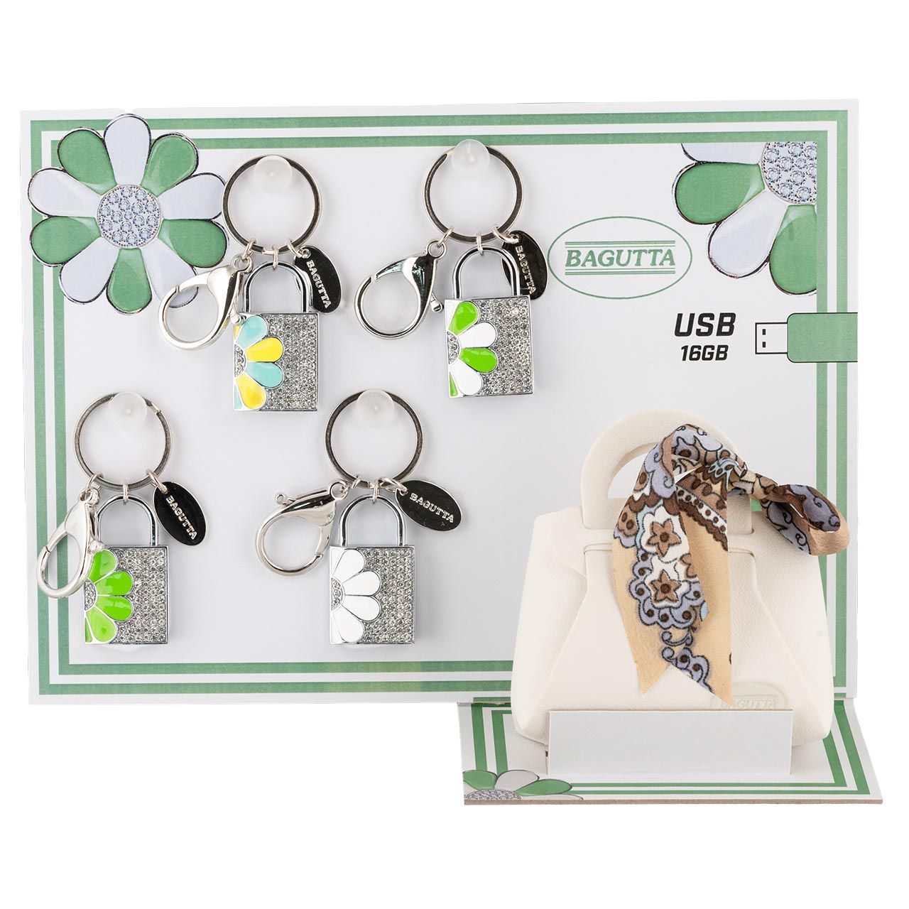 EXPOKIT 1x4 PORTACHIAVI CRYSTALL CON USB - Art. 2275